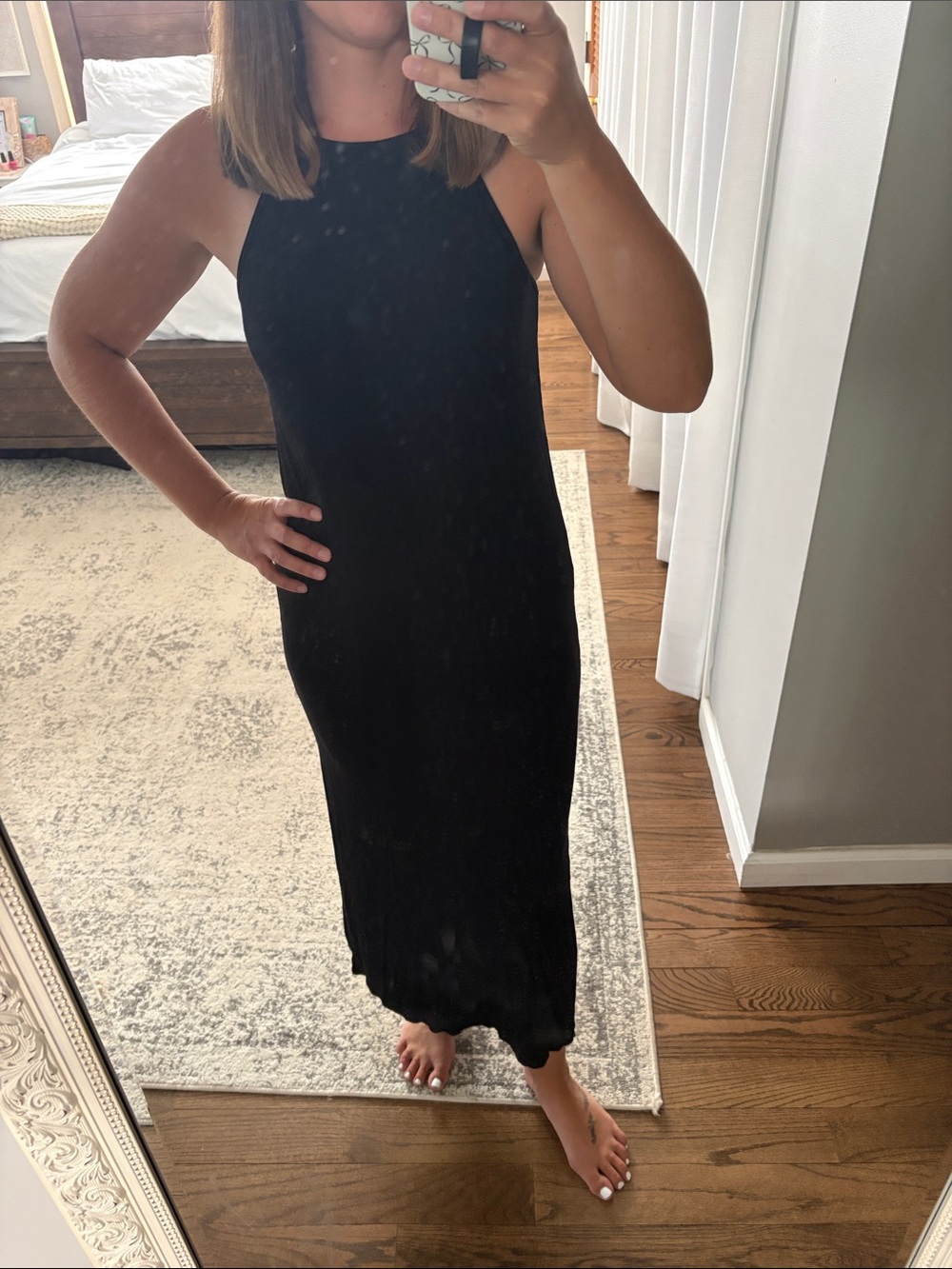 Classic Black Halter Maxi Dress